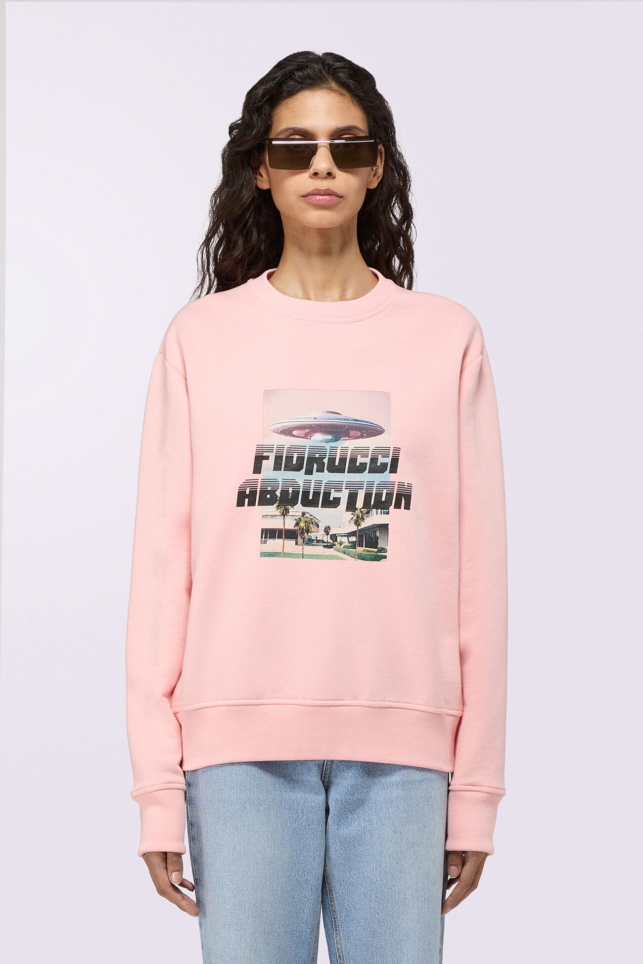 Abduction Regular Sweatshirt Pink