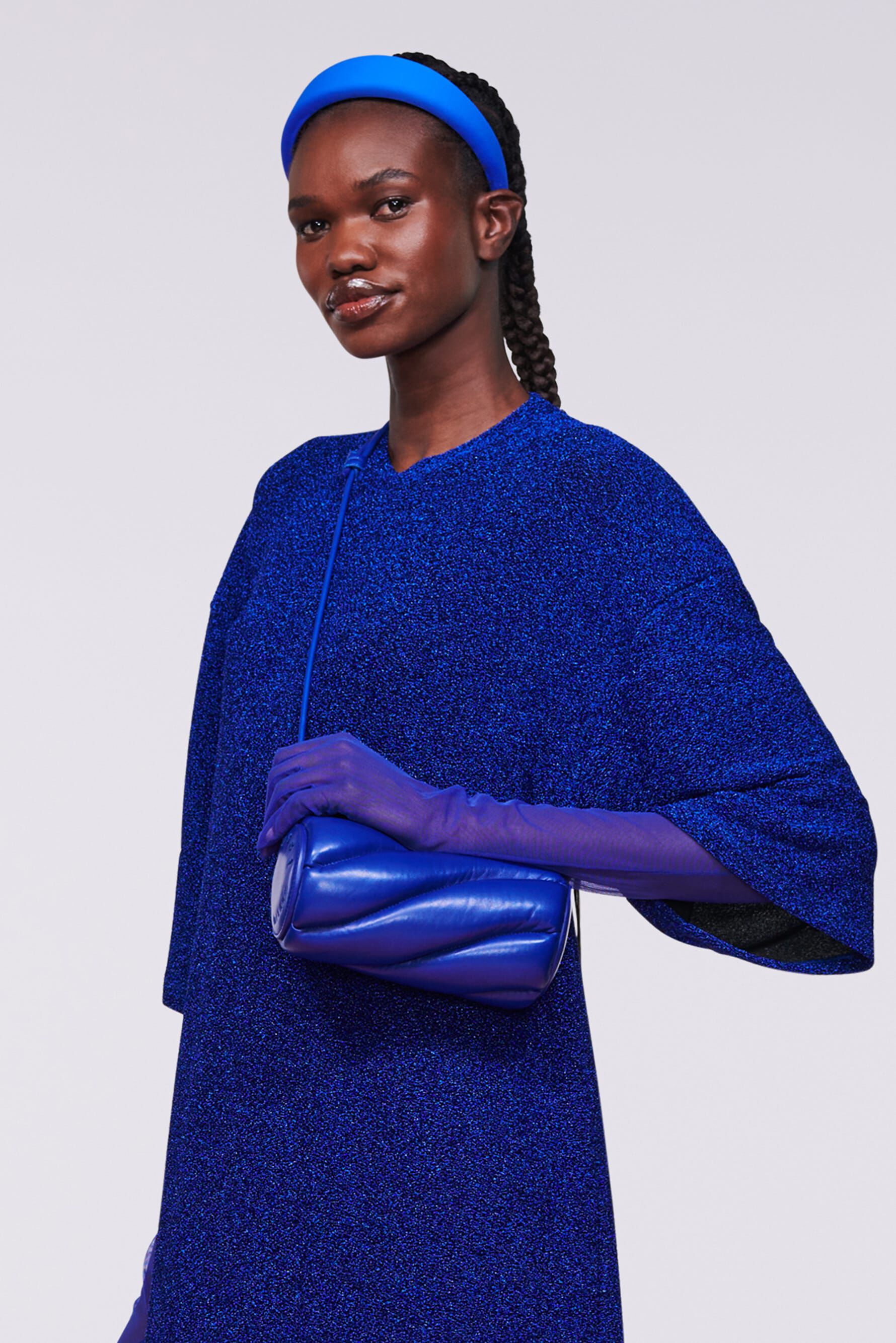 Mella Leather Mini Bag Blue