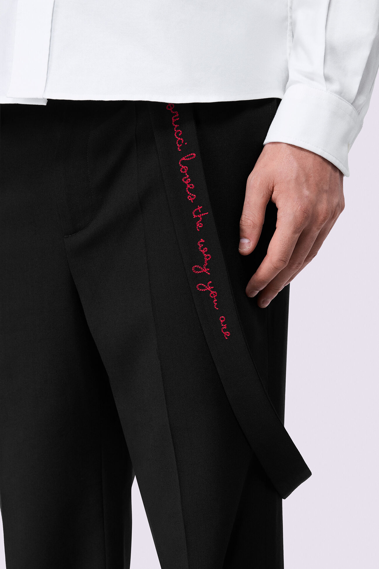 Embroidered Trousers Black