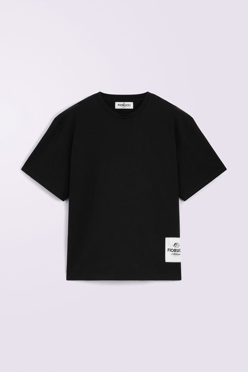 Unisex Logo Patch T-Shirt Black