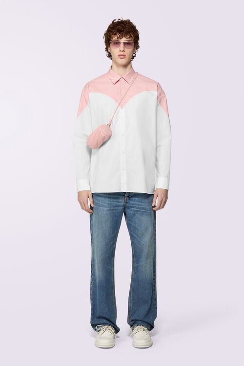 Embroidered Heart Shirt Pink