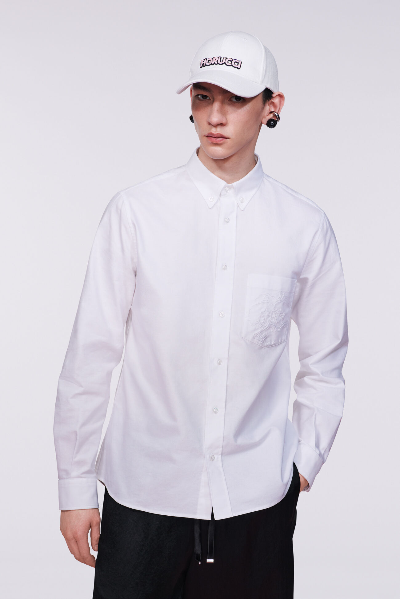 Embroidered Angels Shirt White