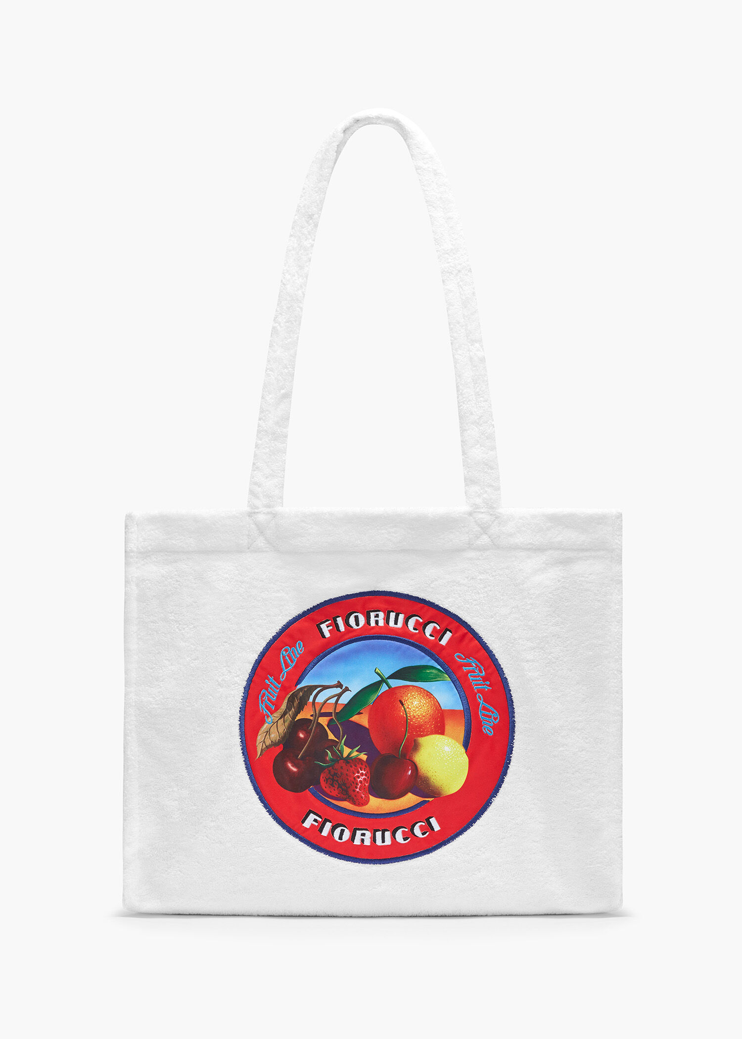 Tropical Fruit Towelling Tote Bag White