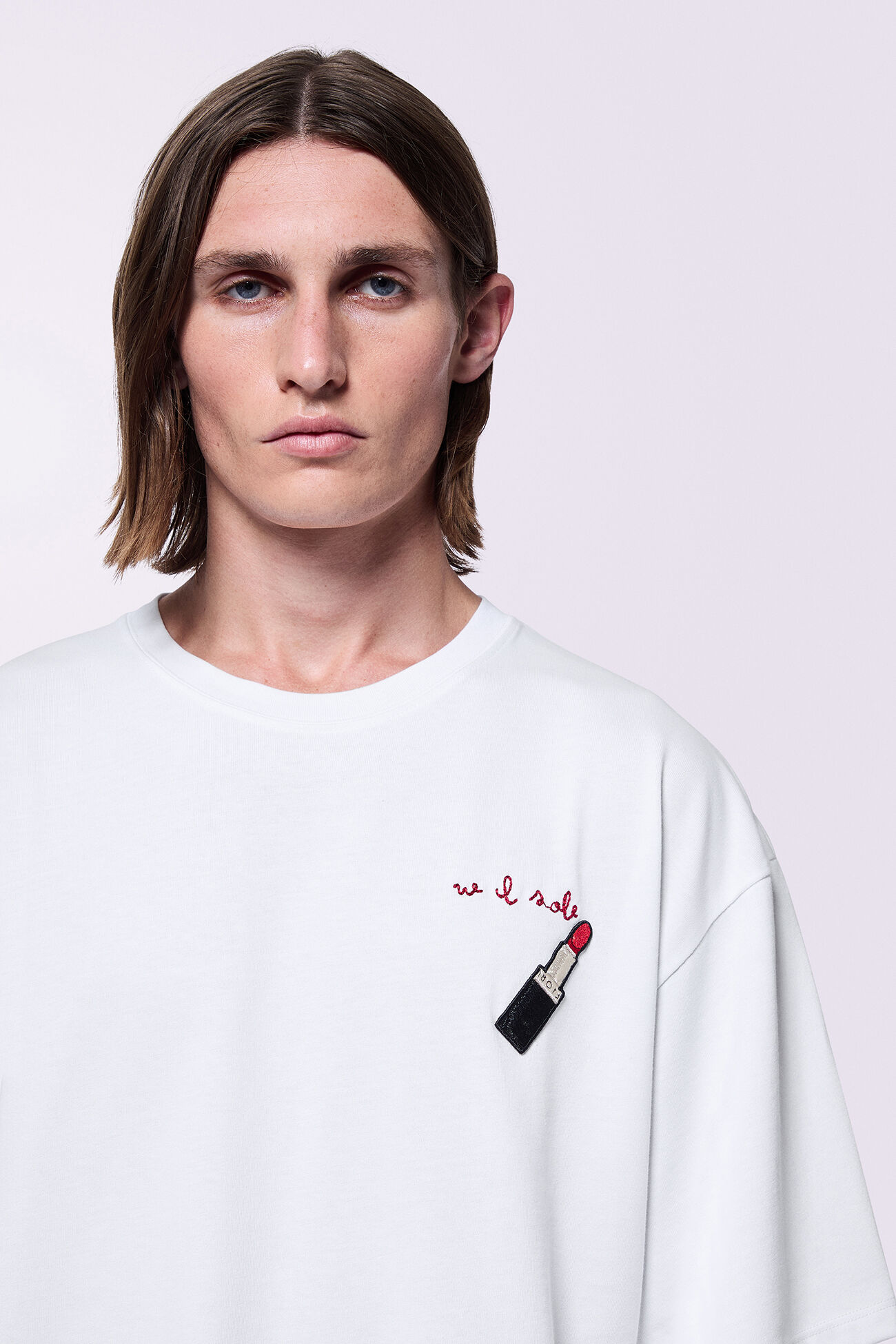 Lipstick Patch T-Shirt White