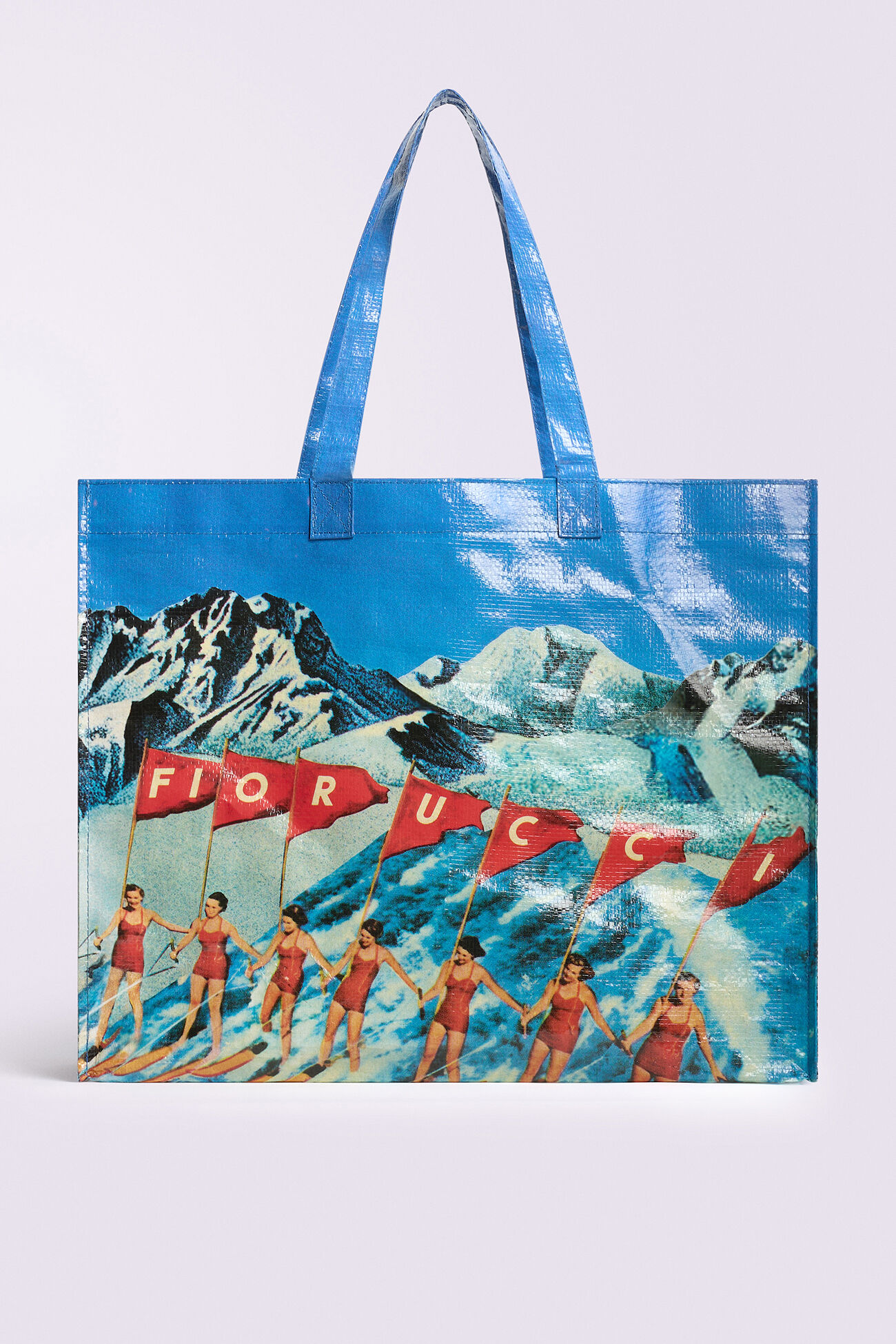 Winter Waterskiing Maxi Tote Bag Blue