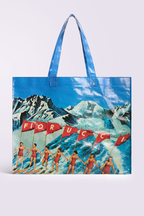Winter Waterskiing Maxi Tote Bag Blue