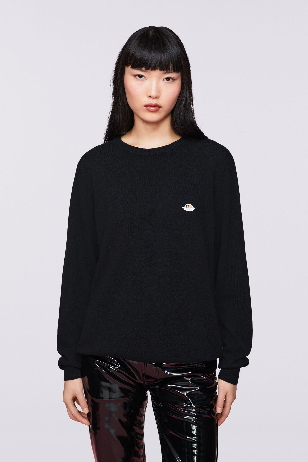 Angels Patch Knit Jumper Black