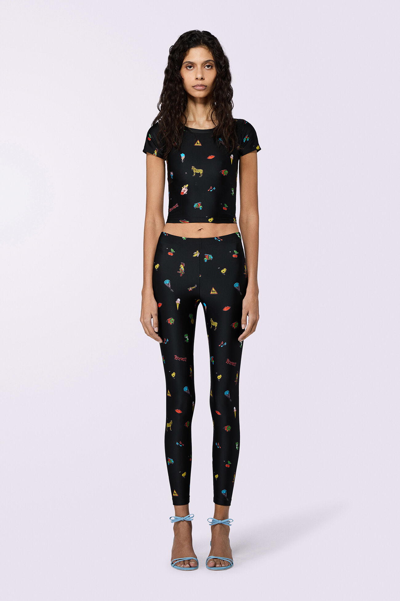 Toys Print Crop Top Black