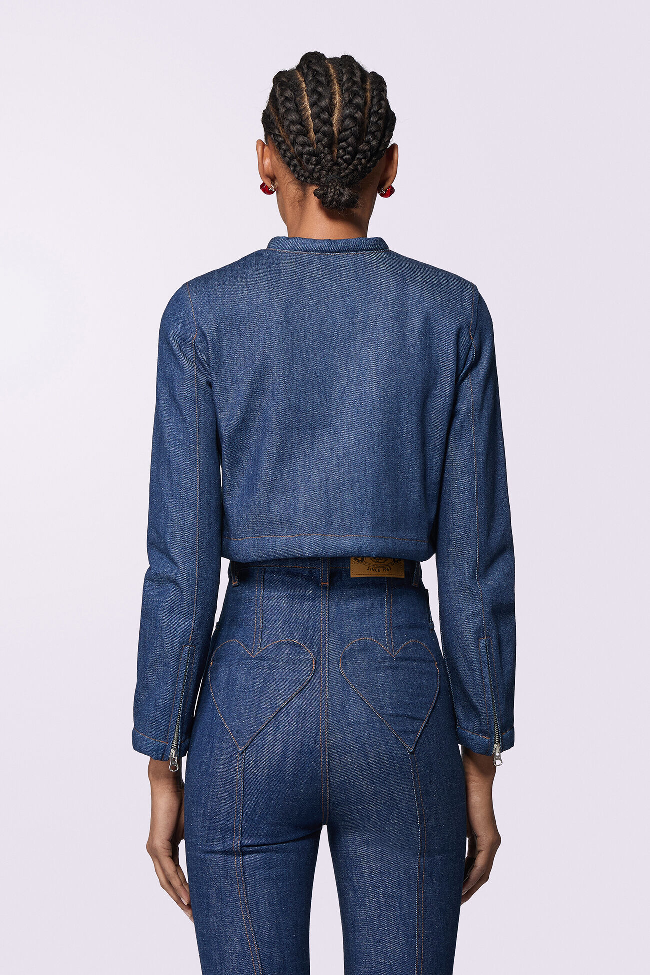 Heart Denim Jacket Rinse Wash