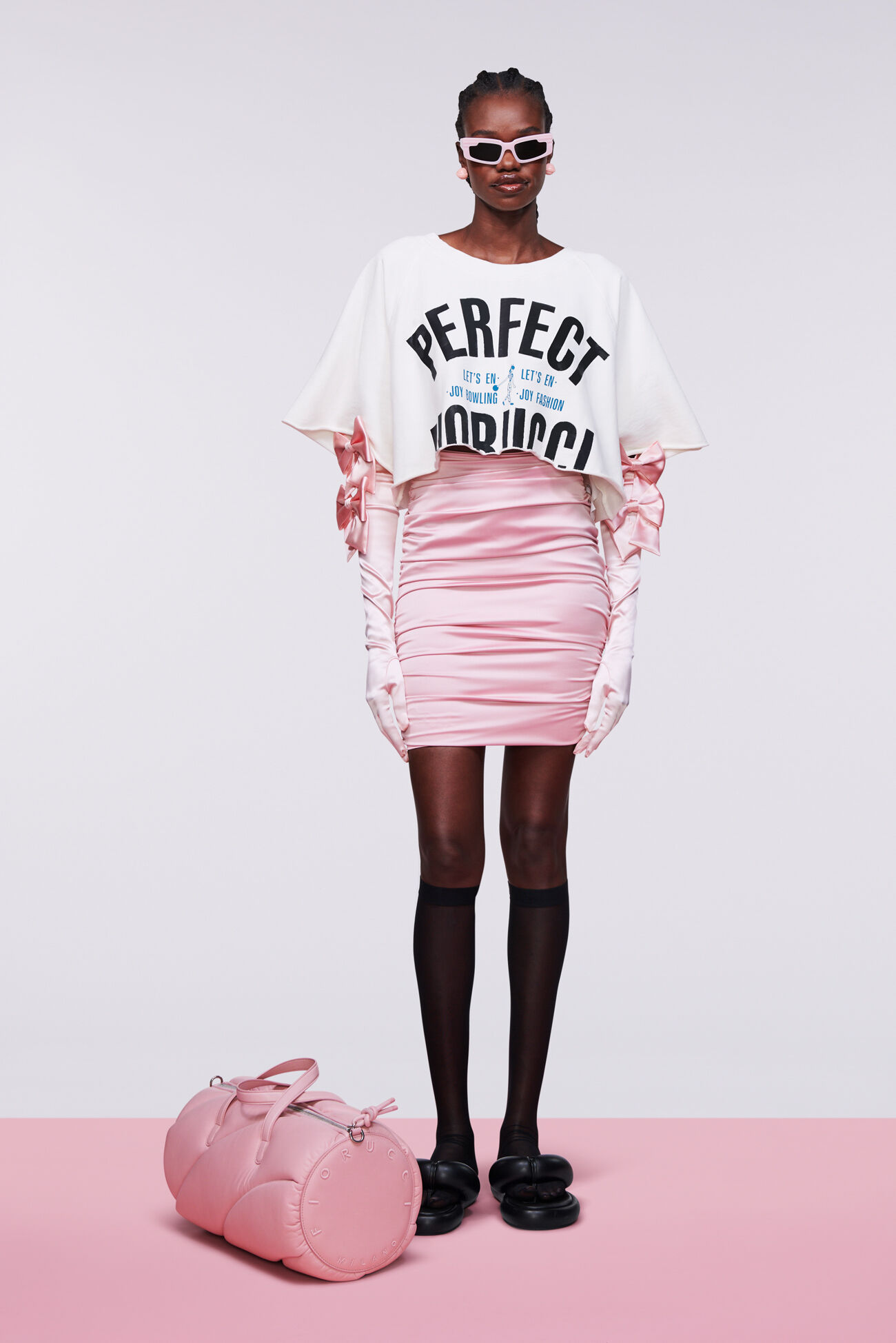 Perfect Fiorucci Crop Sweatshirt White