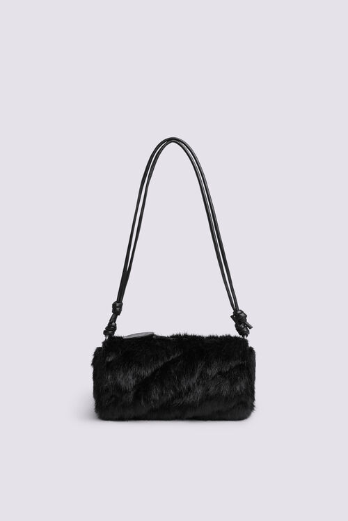 Mella Faux Fur Mini Bag Black