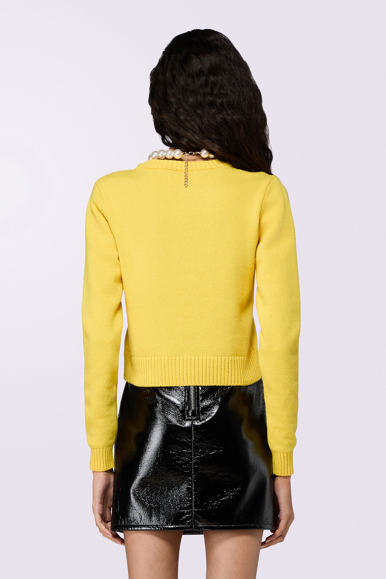 Angels Patch Crop Jumper Yellow