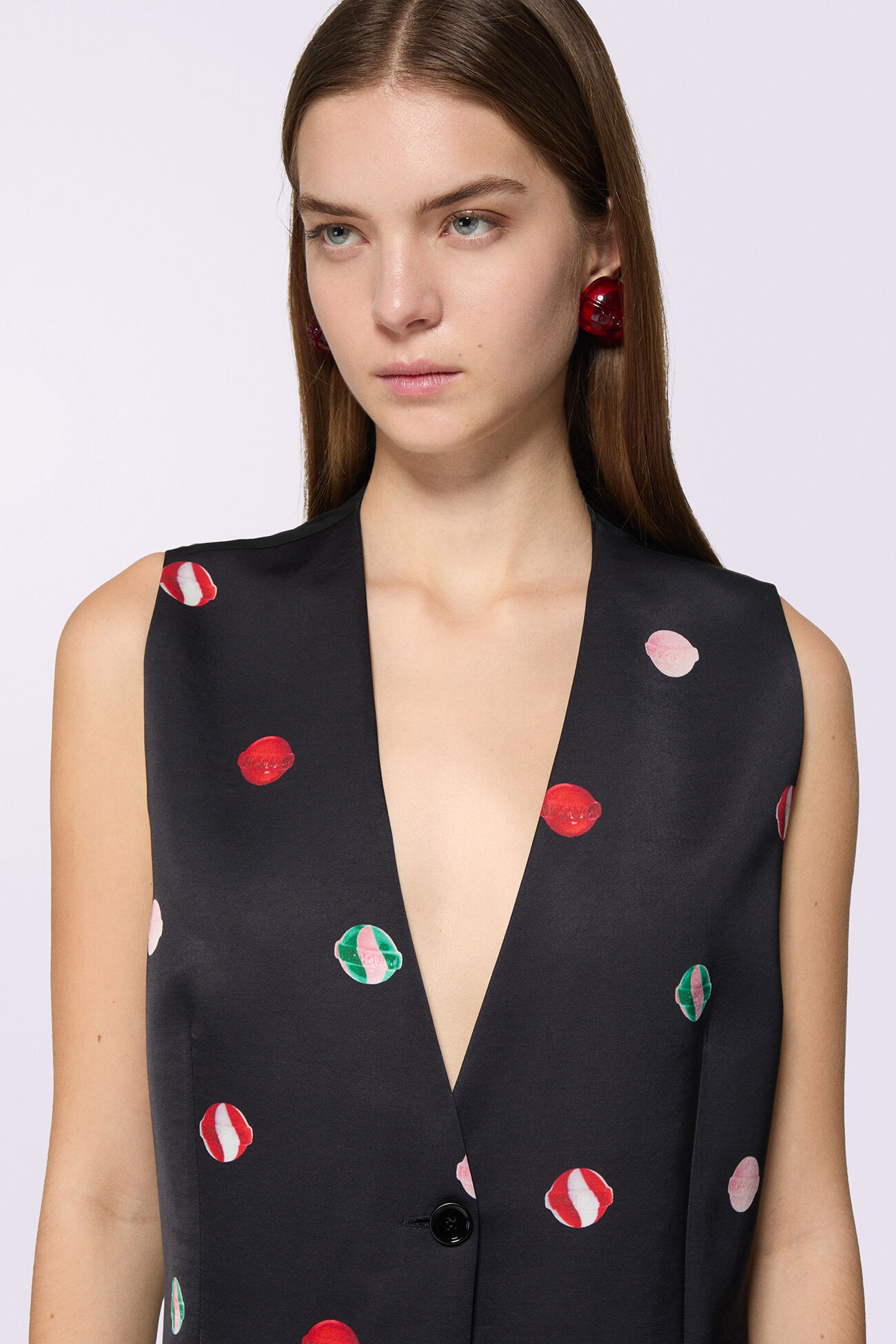 Lollipop Print Mini Dress Black