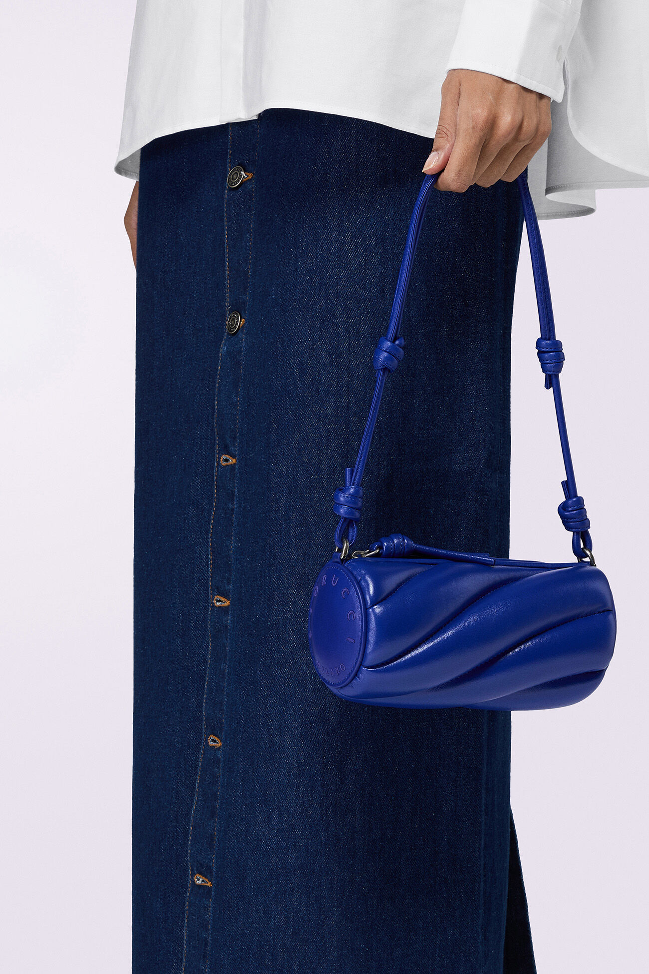 Mella Leather Mini Bag Blue