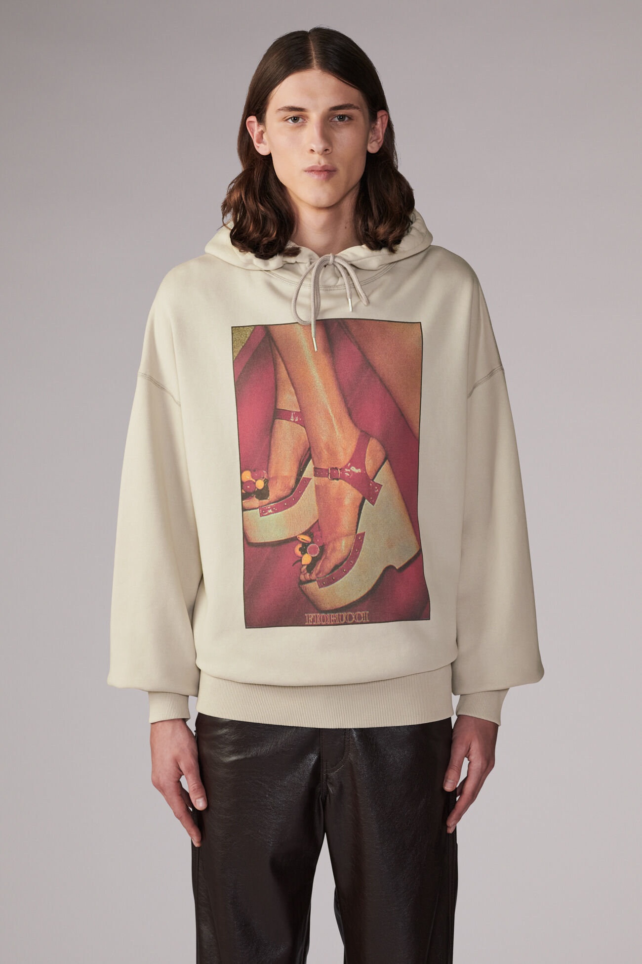Unisex Graphic Heels Hoodie Grey