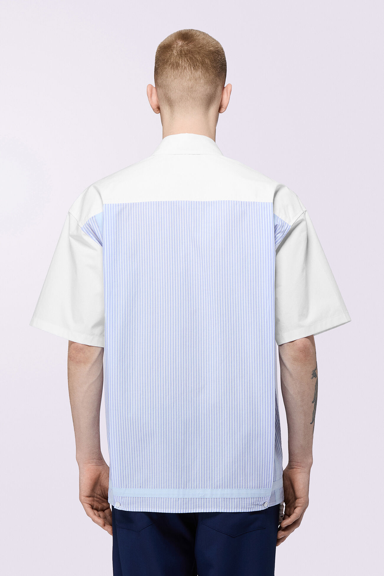 Logo Stripe Shirt White