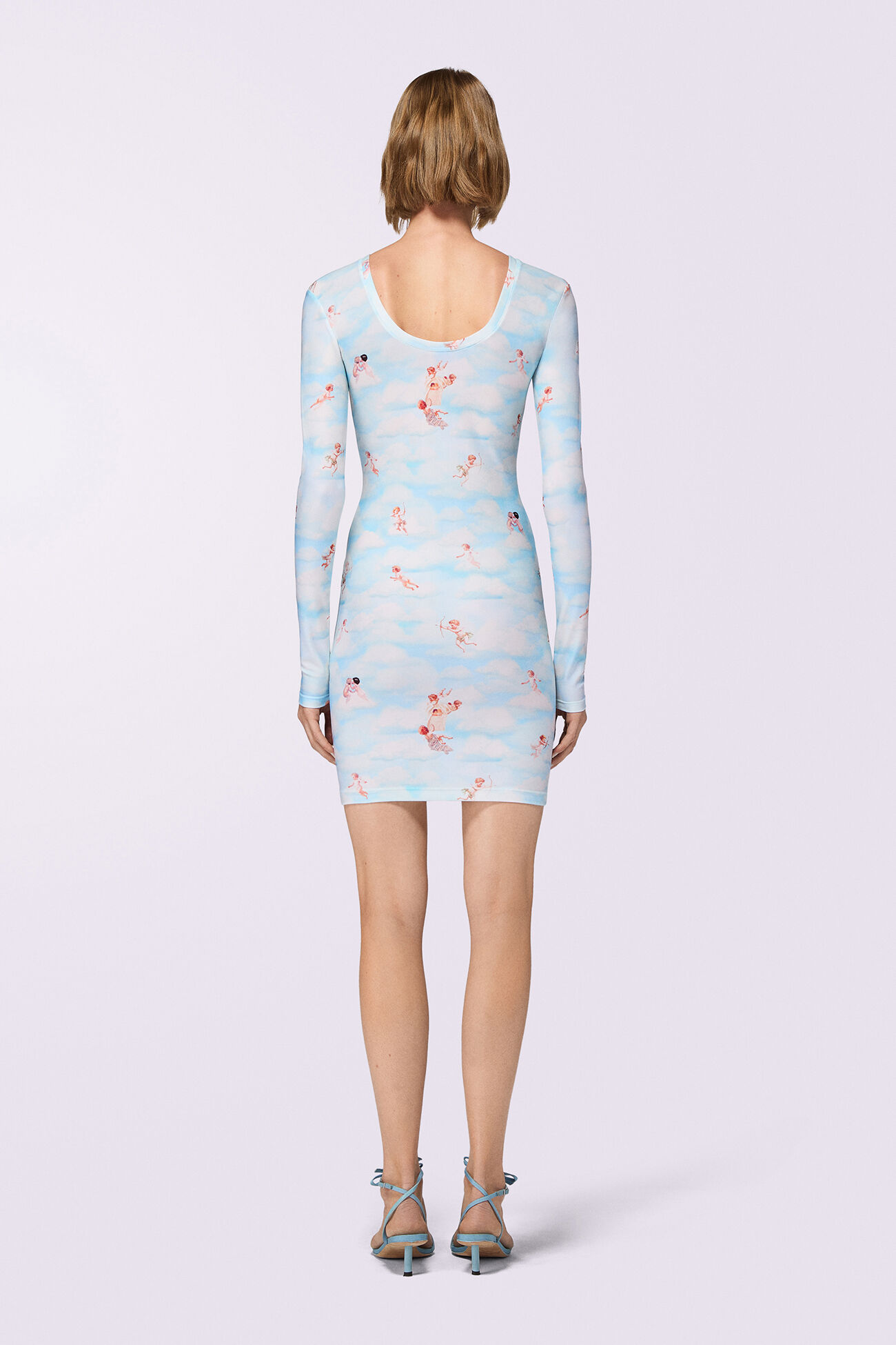 Beatitudo Print Mini Dress Blue