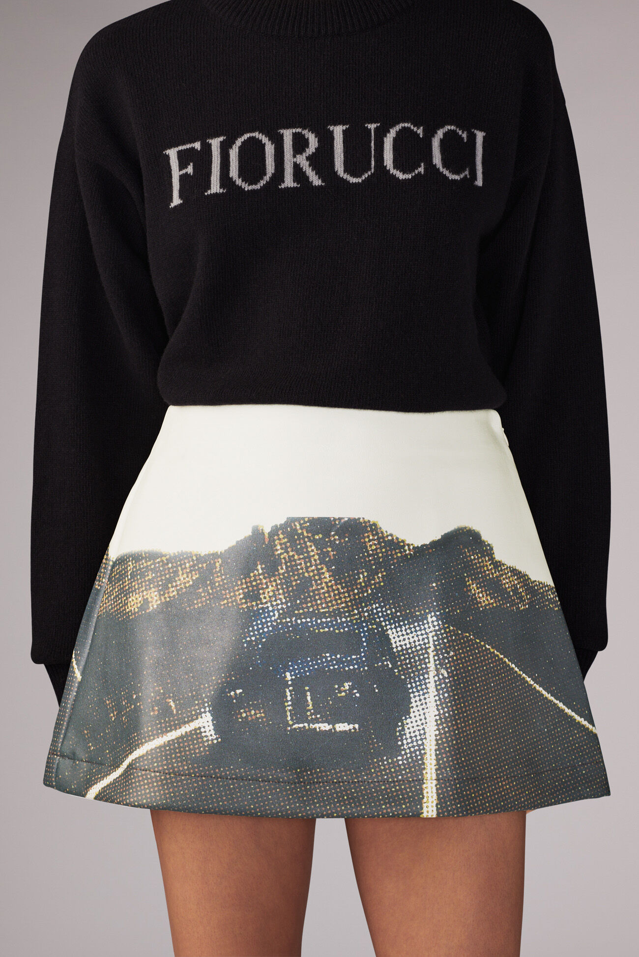 On the Road Graphic Mini Skirt Multi