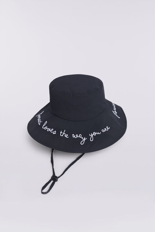 Embroidered Bucket Hat Black
