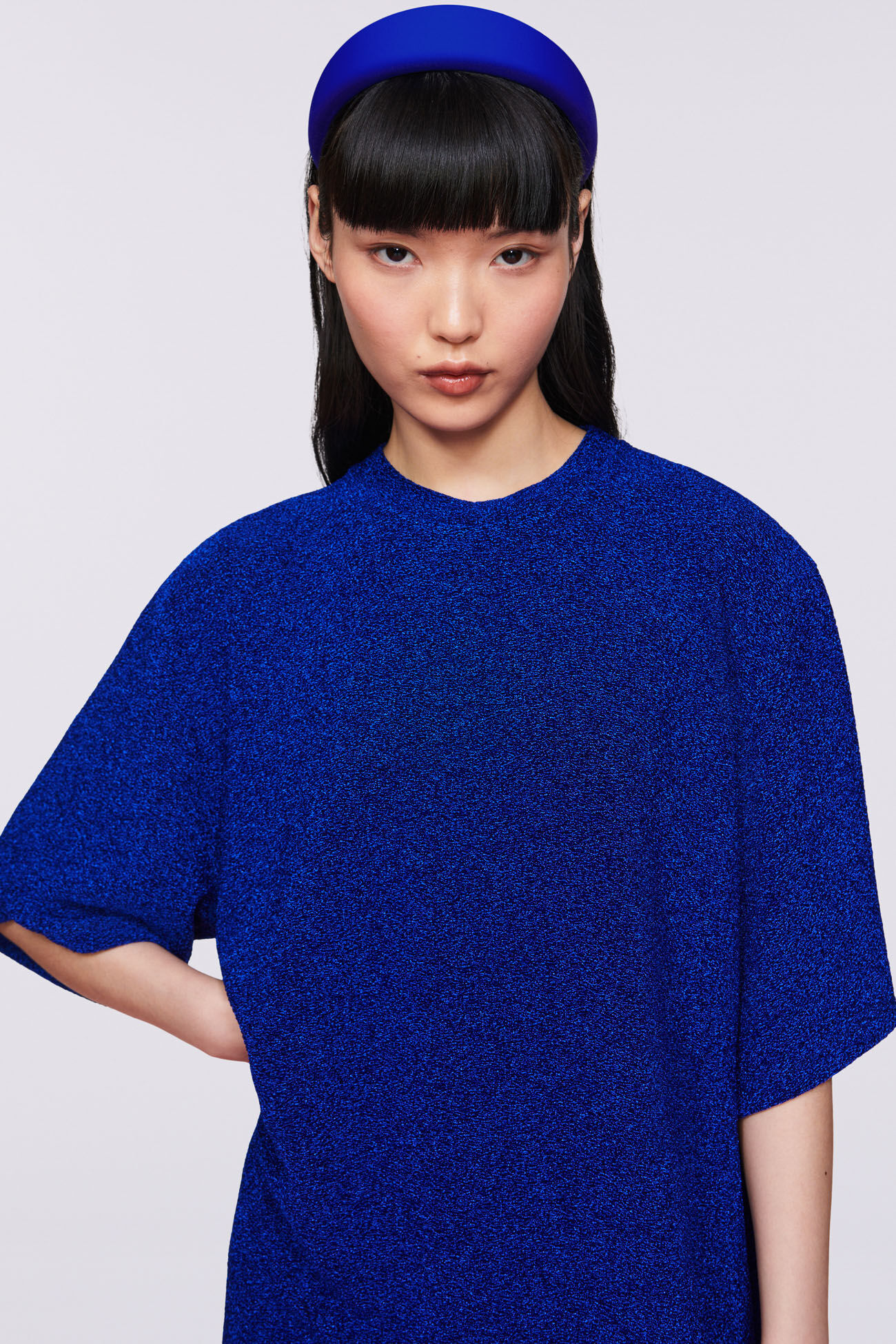 Sparkly Mini T-Dress Blue