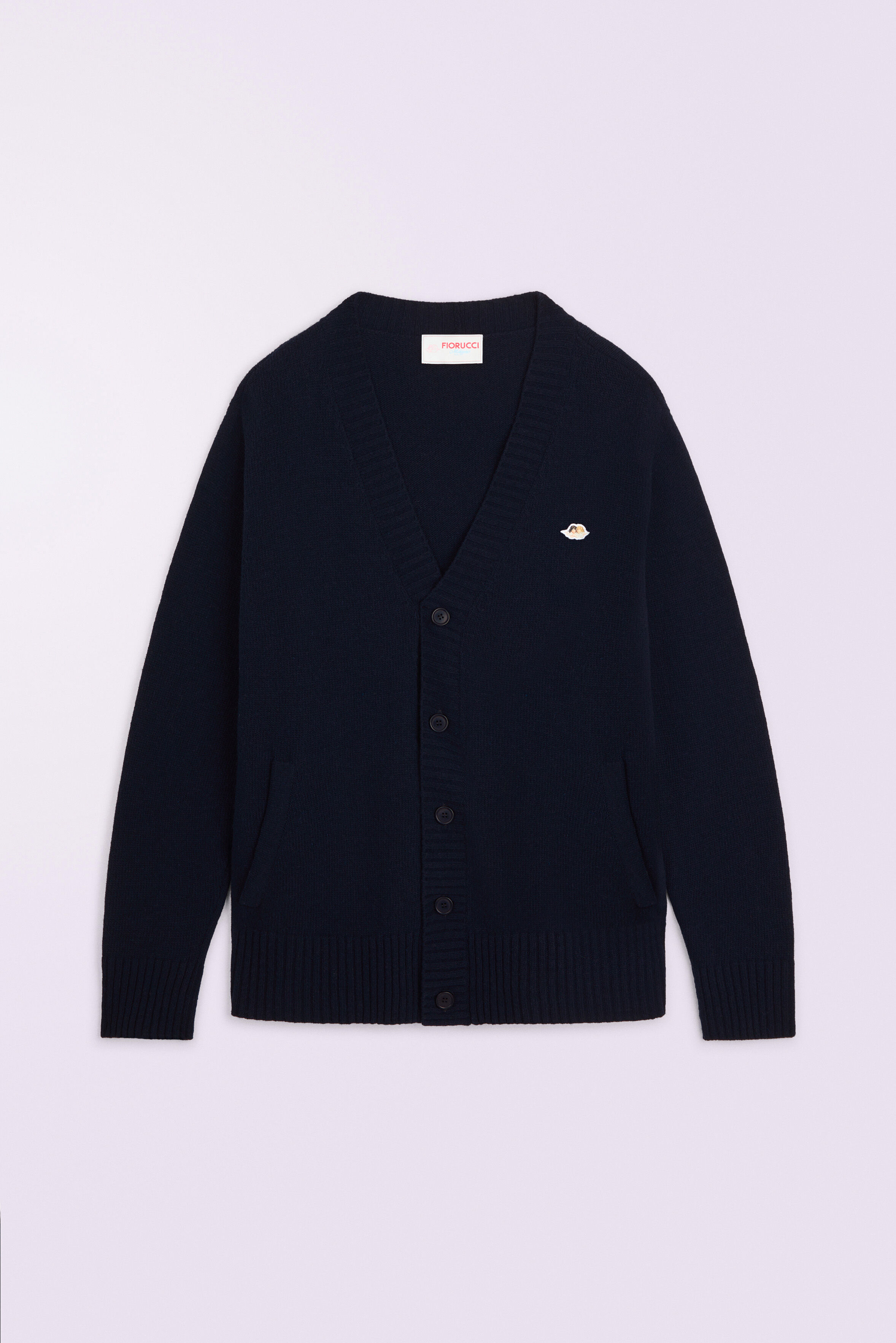 Angels Patch Oversized Cardigan Navy