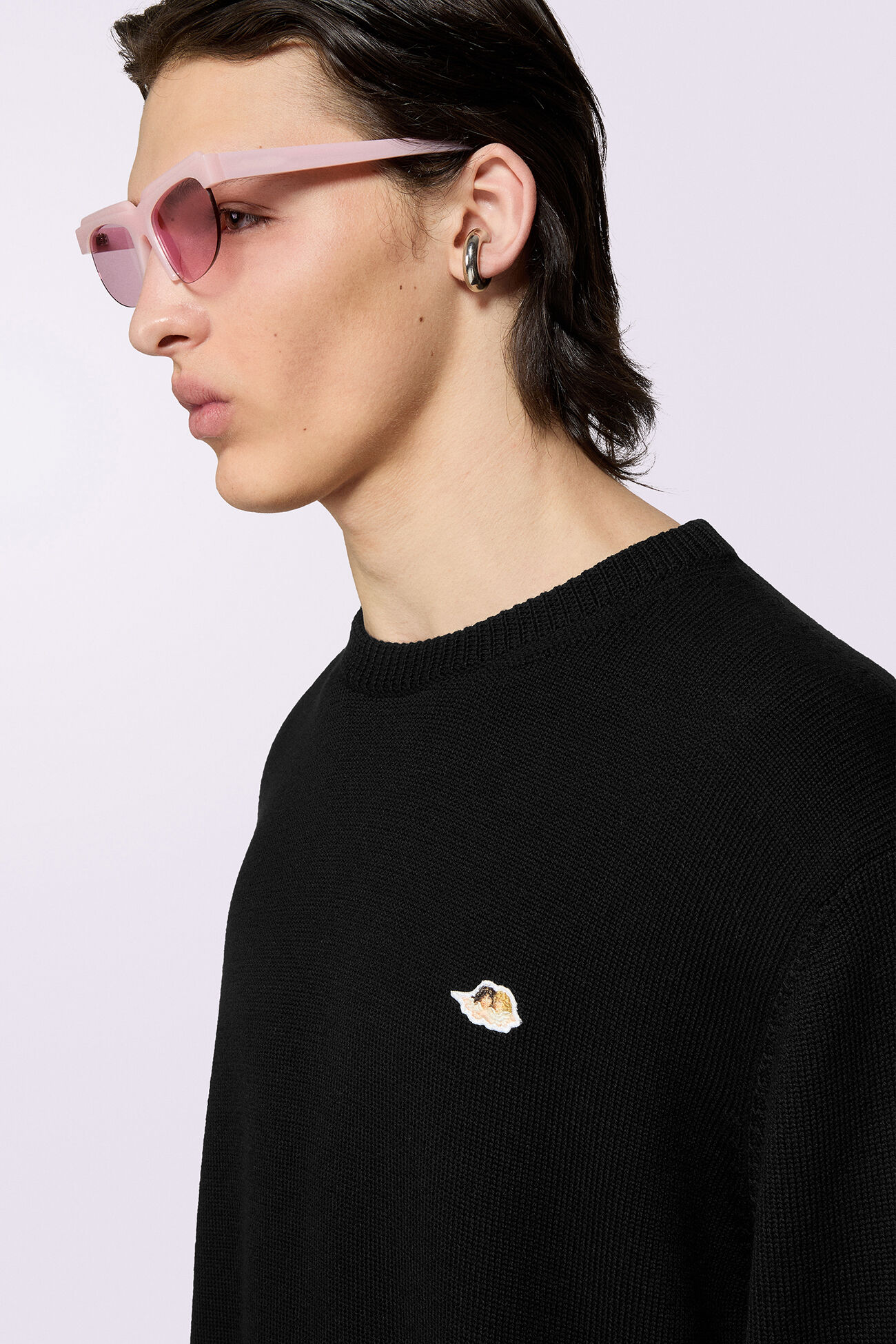 Angels Patch Knit Jumper Black