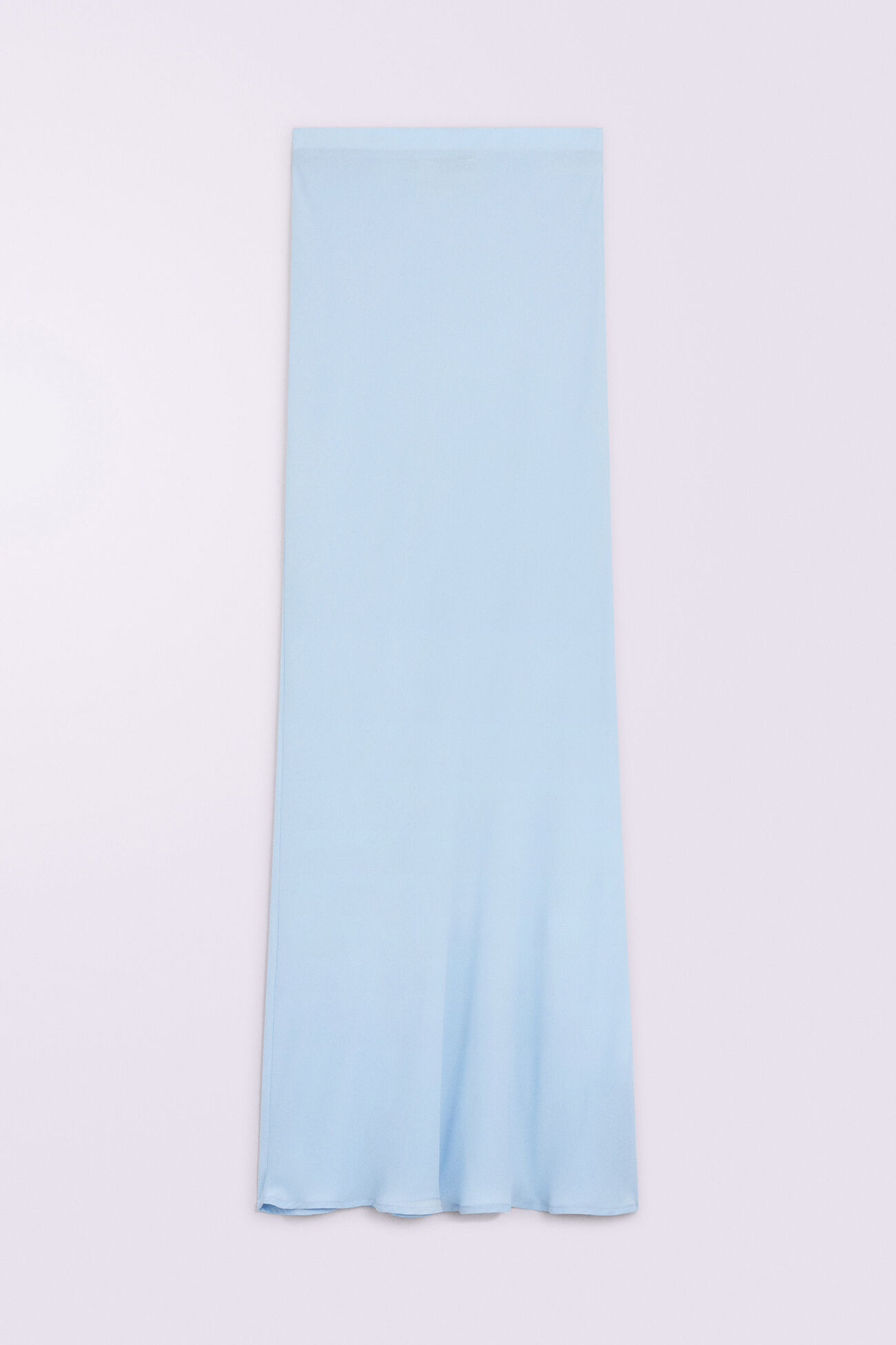 Crepe de Chine Maxi Skirt Blue