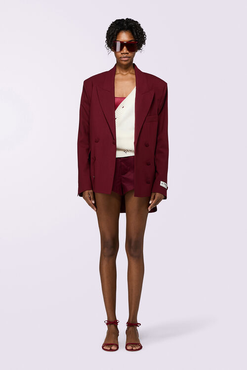 Double Breasted Blazer Red