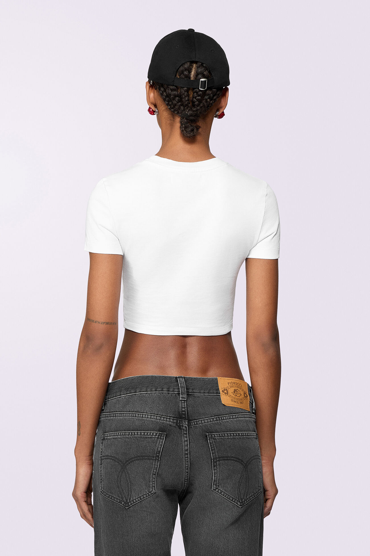 Angels Patch Crop T-Shirt White