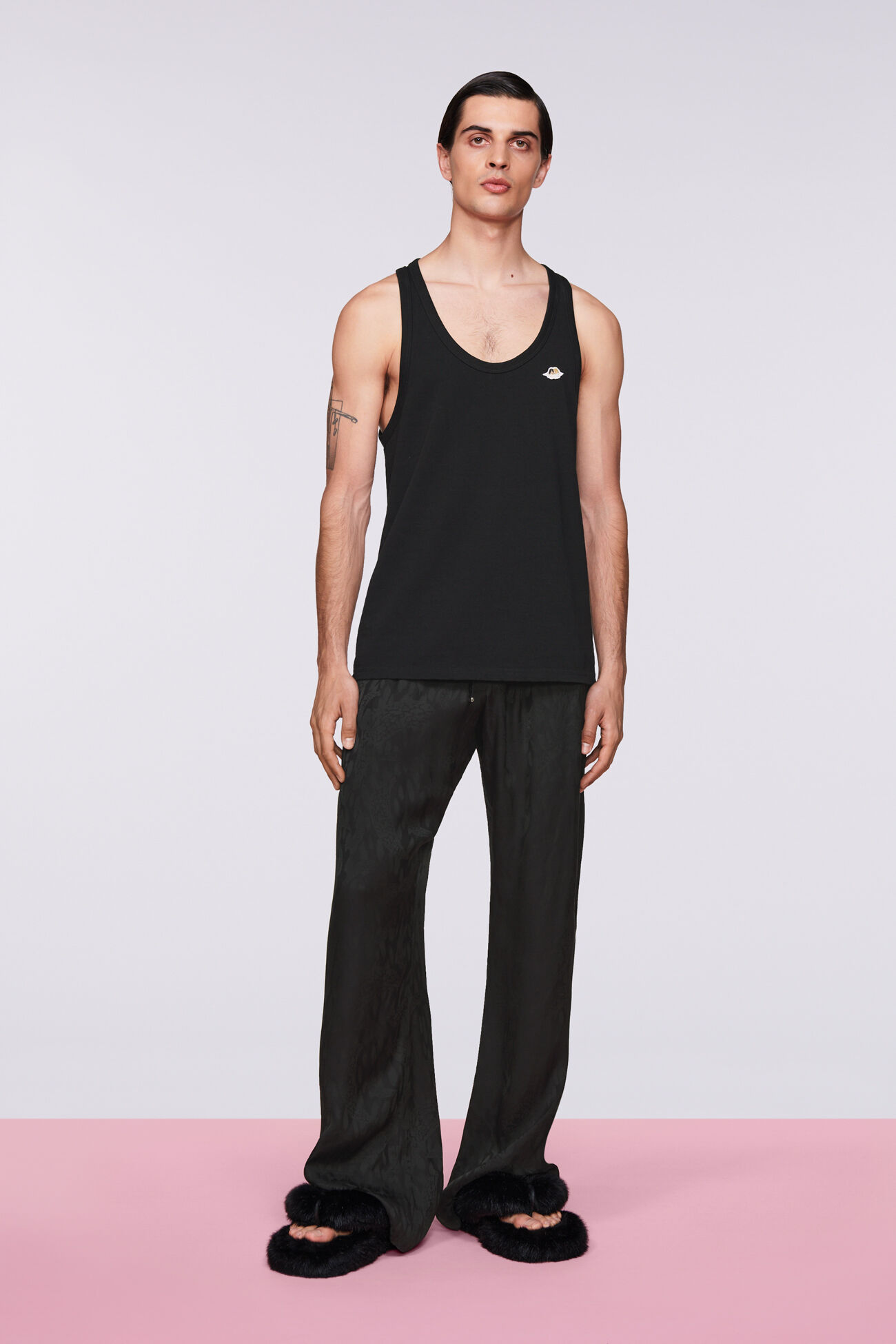 Angels Patch Tank Top Black