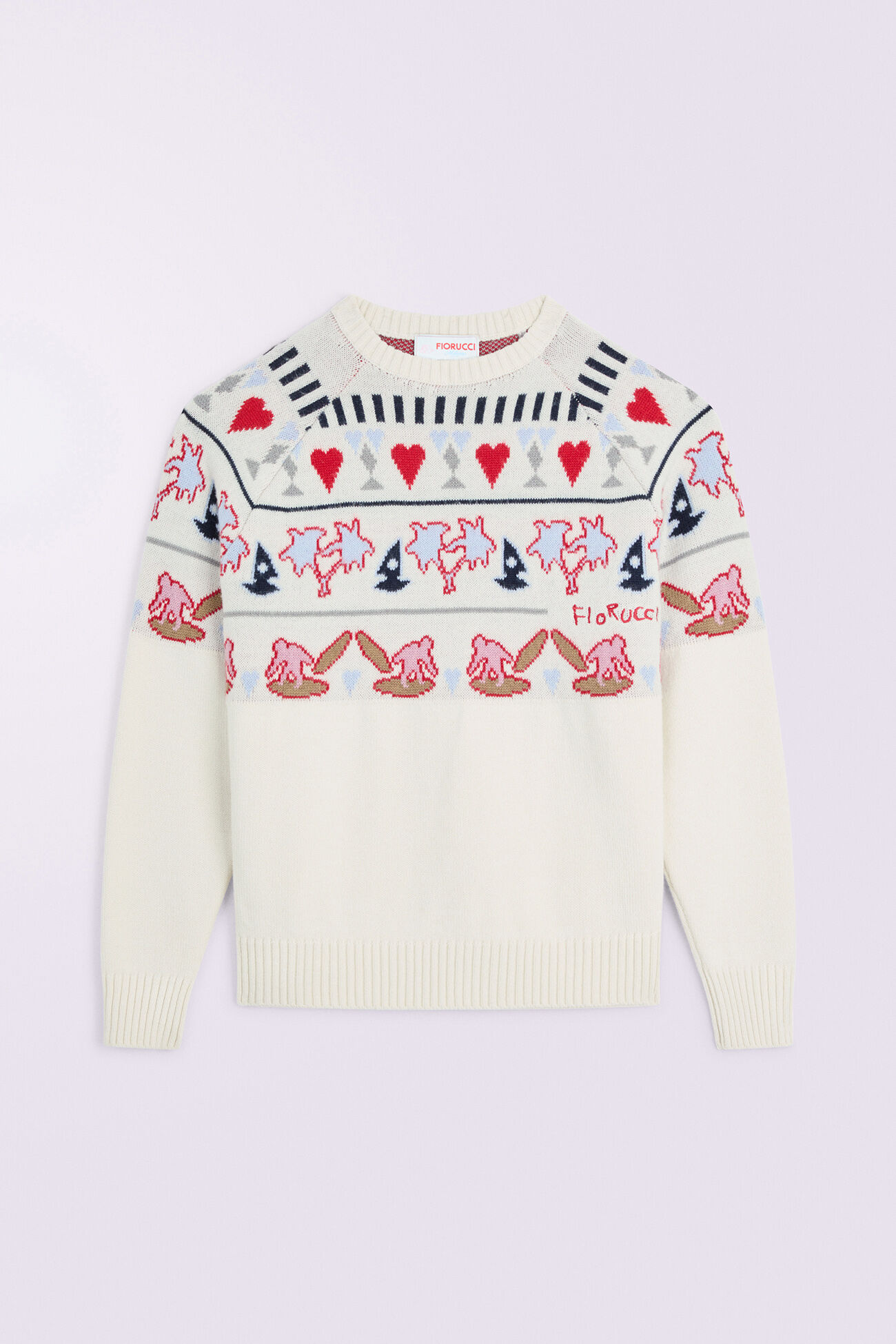 Tropical Fair Isle Jumper Cream