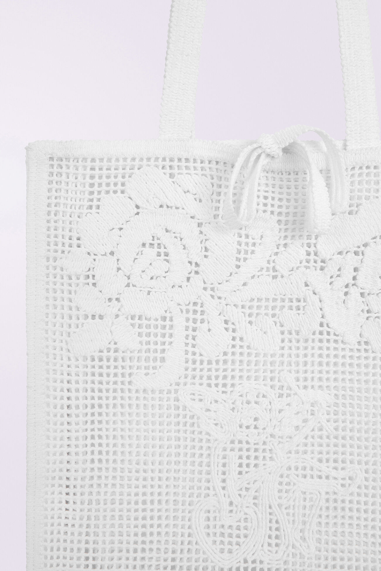 Cupid Crochet Tote Bag White