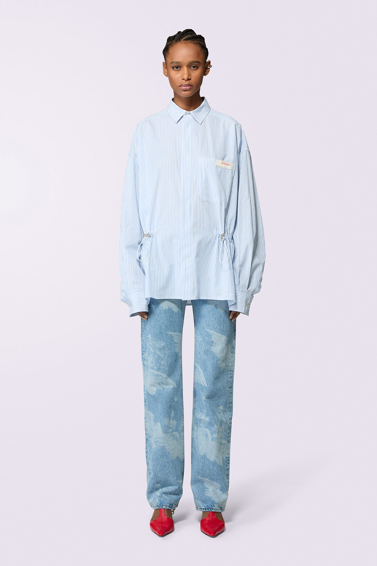 Unisex Angels Straight Fit Jeans Light Blue