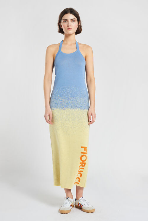 Ombre Logo Knit Midi Dress Multi