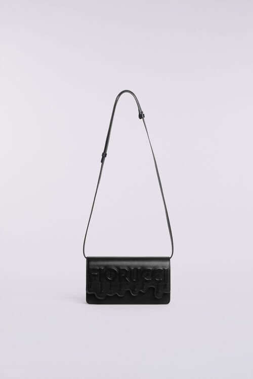 Melted Leather Bag Black