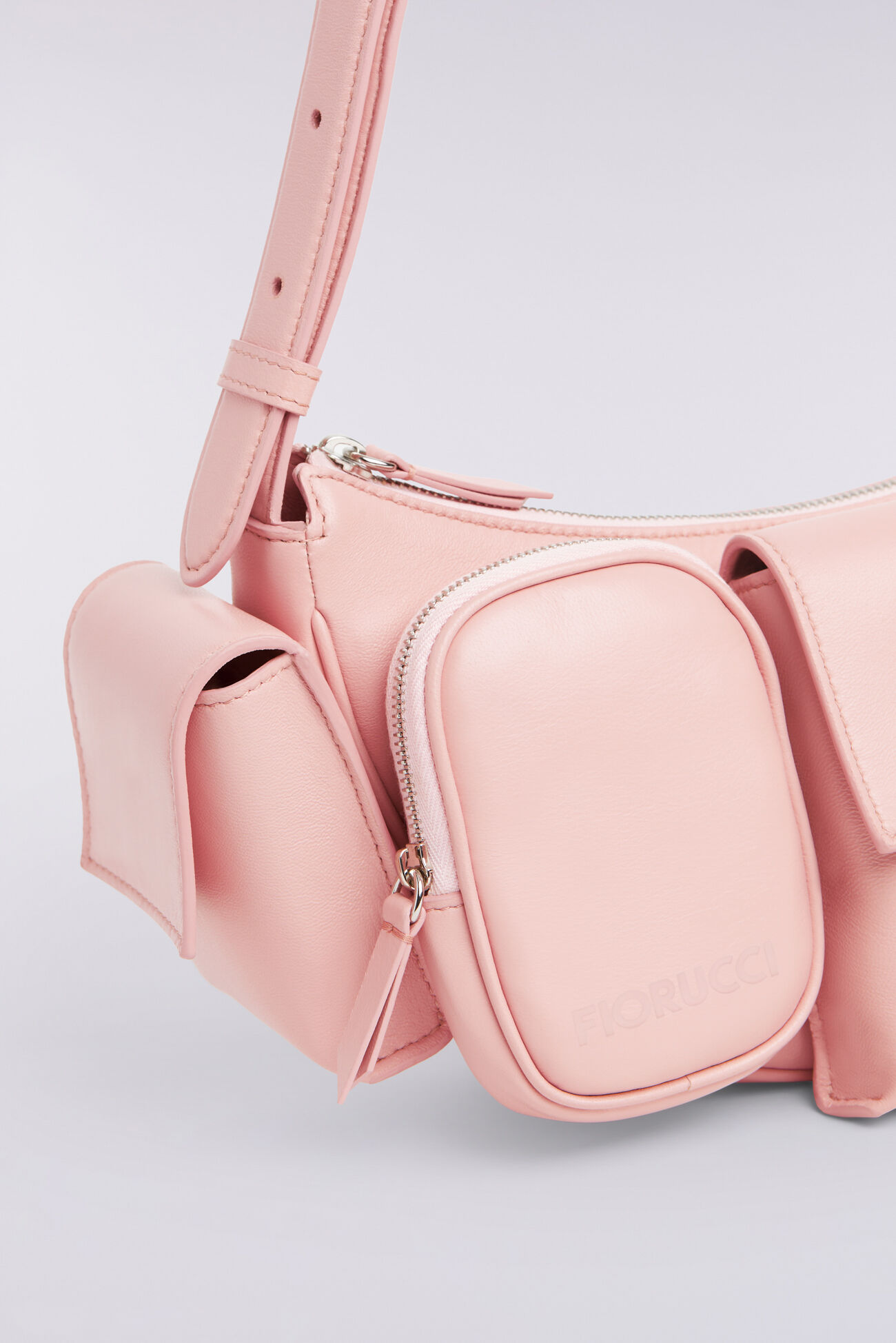 Super Pocket Leather Bag Pink