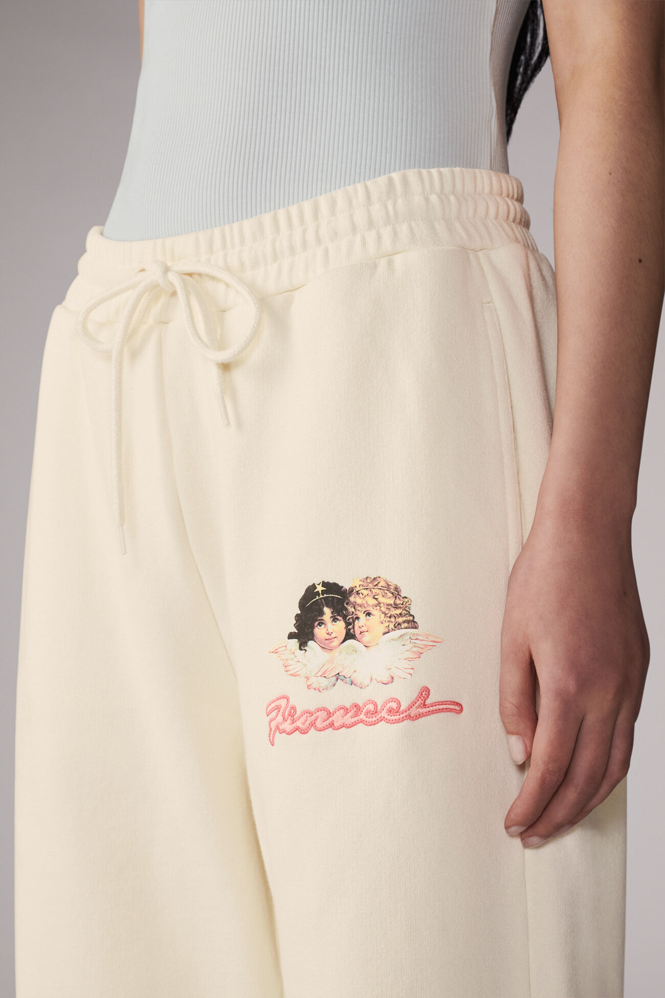 Angels Squiggle Logo Joggers Cream