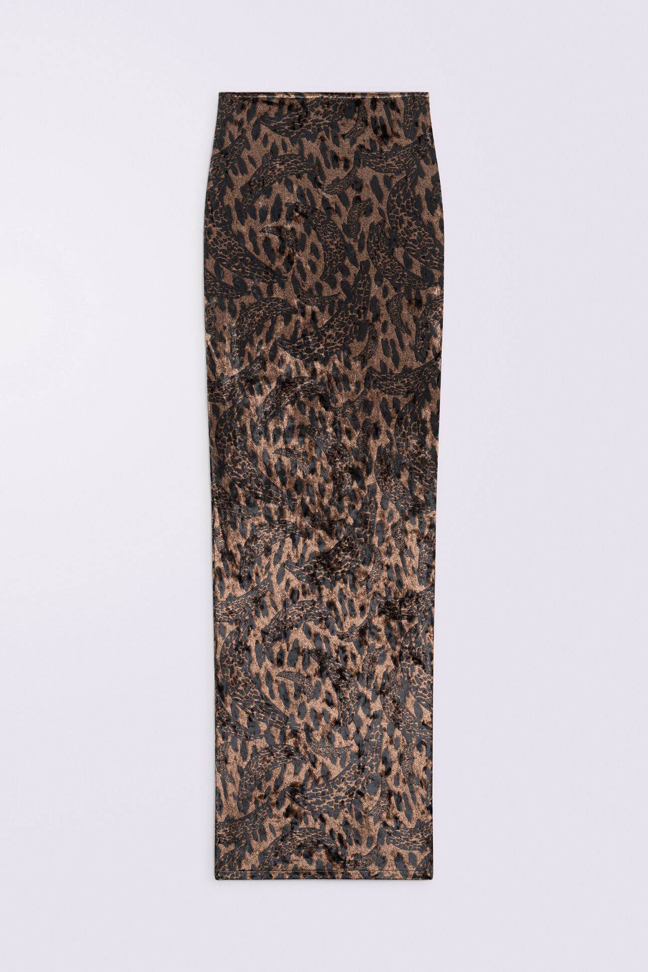 Banimalier Velour Maxi Skirt Brown