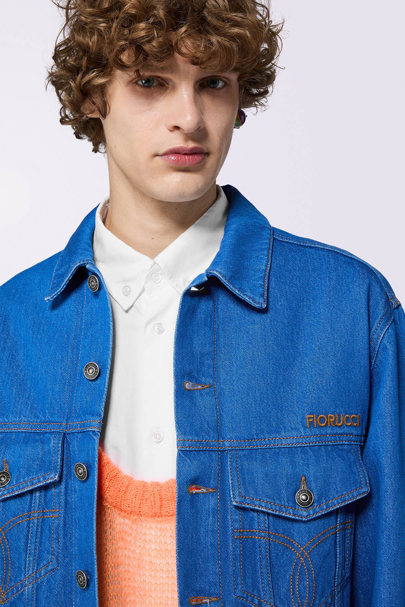 Logo Denim Jacket Ocean Blue