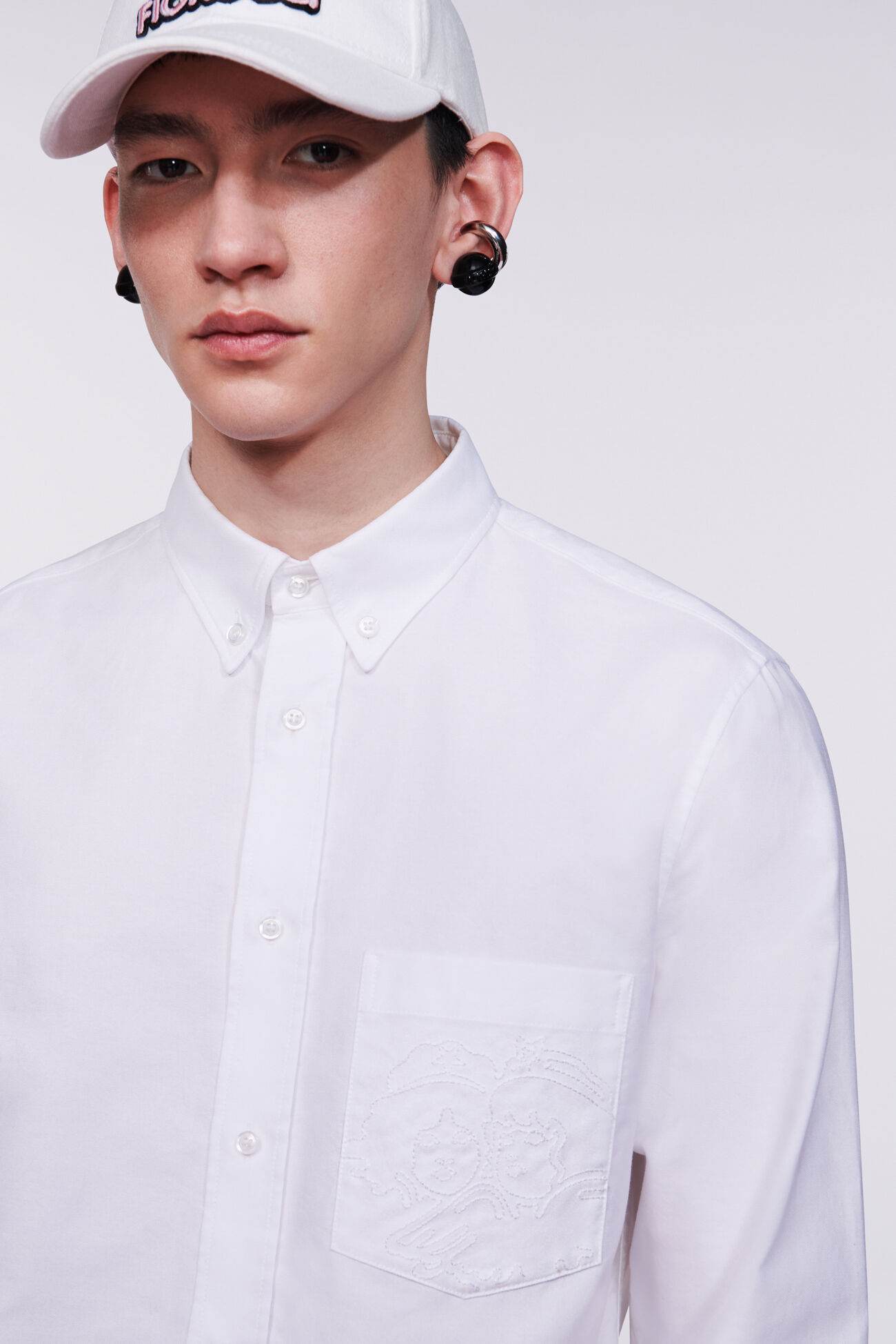 Embroidered Angels Shirt White