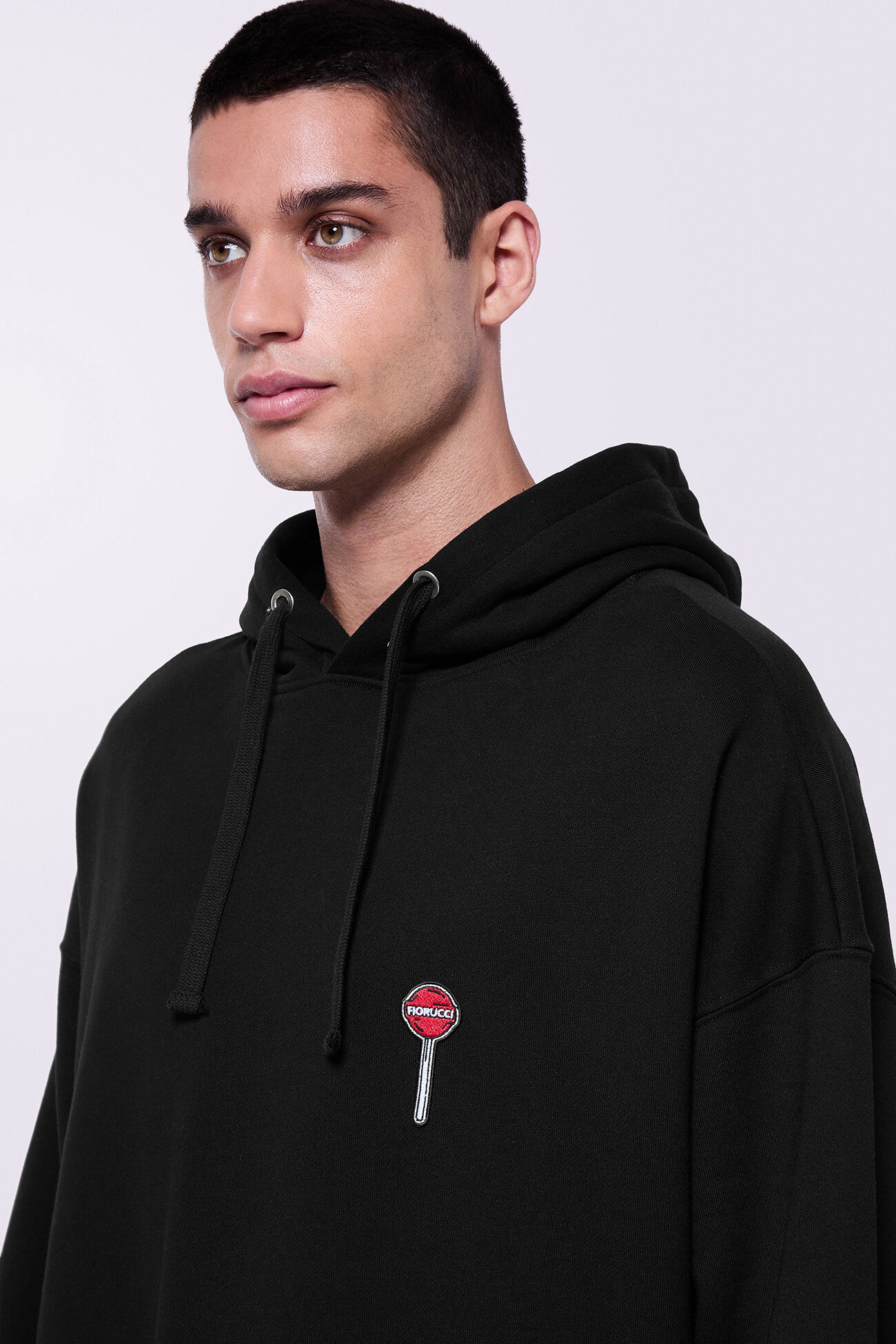 Lollipop Patch Hoodie Black