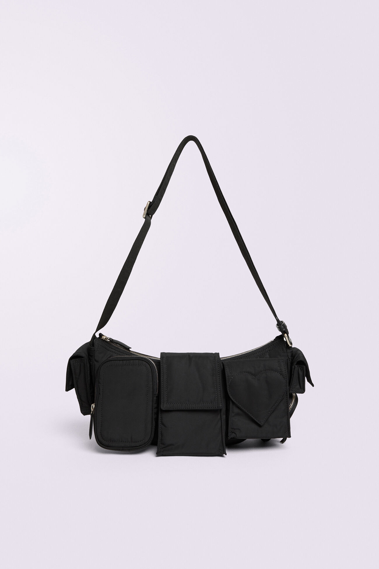 Super Pocket Recycled Nylon Bag Black