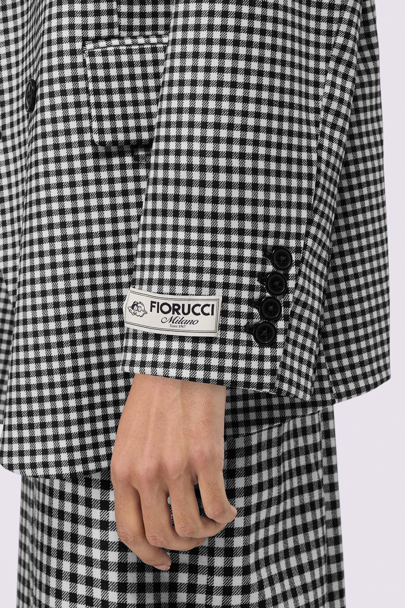 Gingham Blazer Black