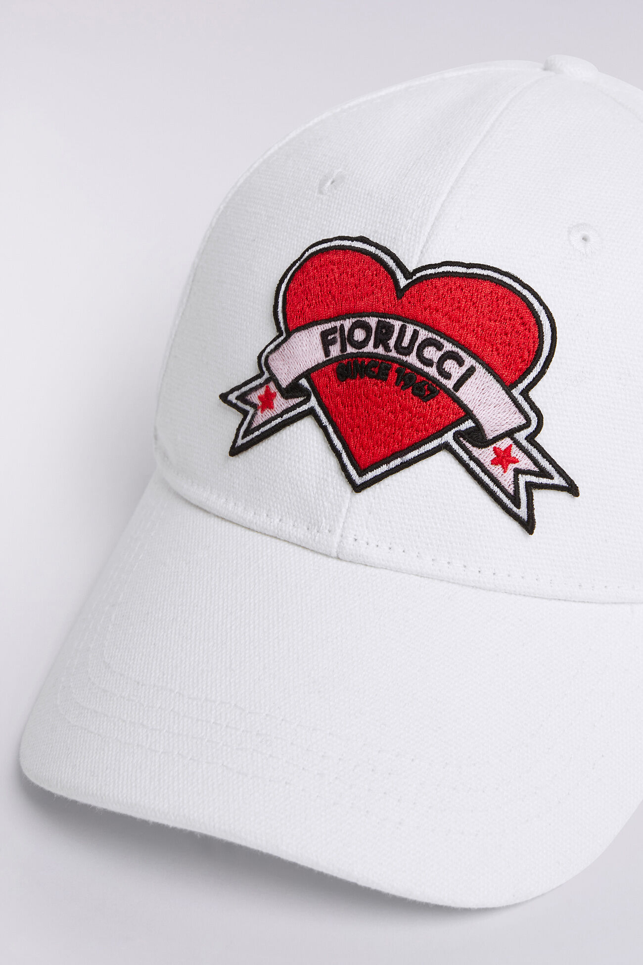 Heart Patch Cap White
