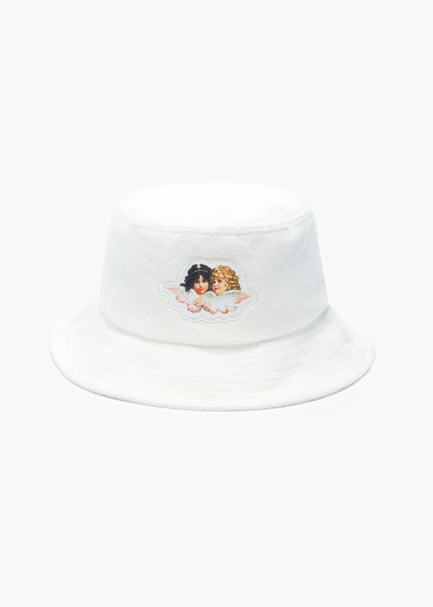 Angels Towelling Bucket Hat Cream