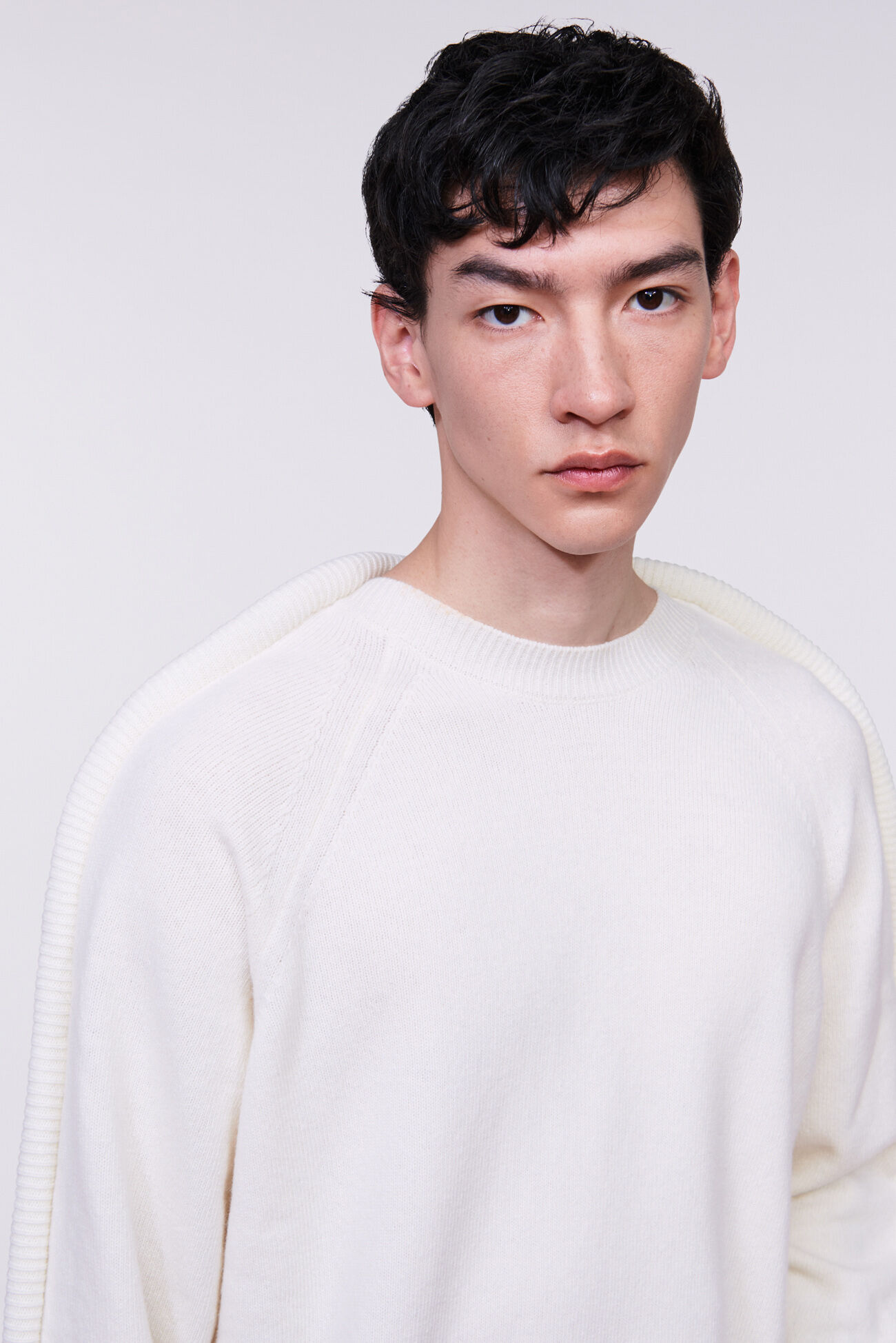 Puff Knit Jumper White
