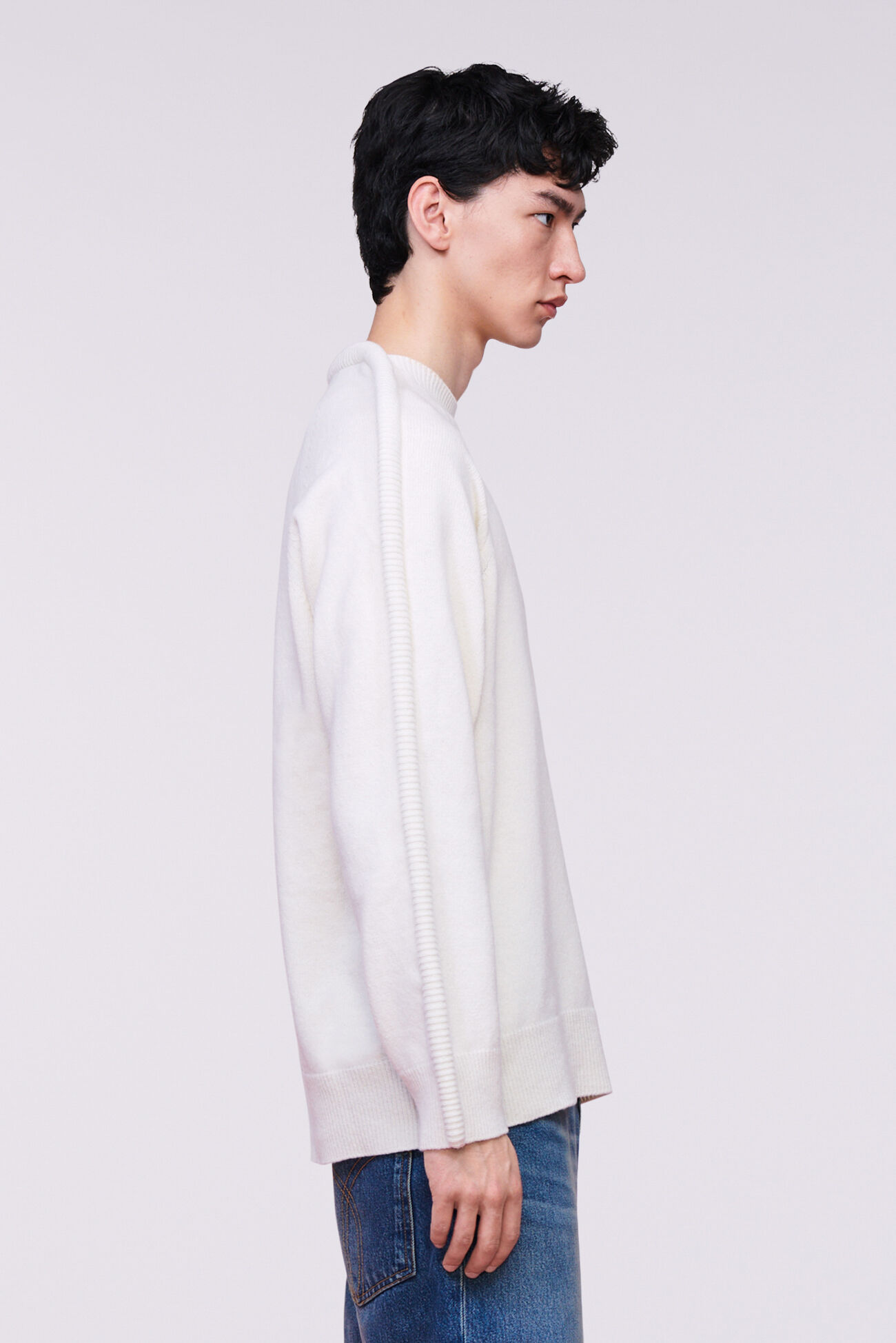 Puff Knit Jumper White