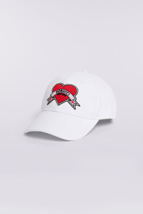 Heart Patch Cap White