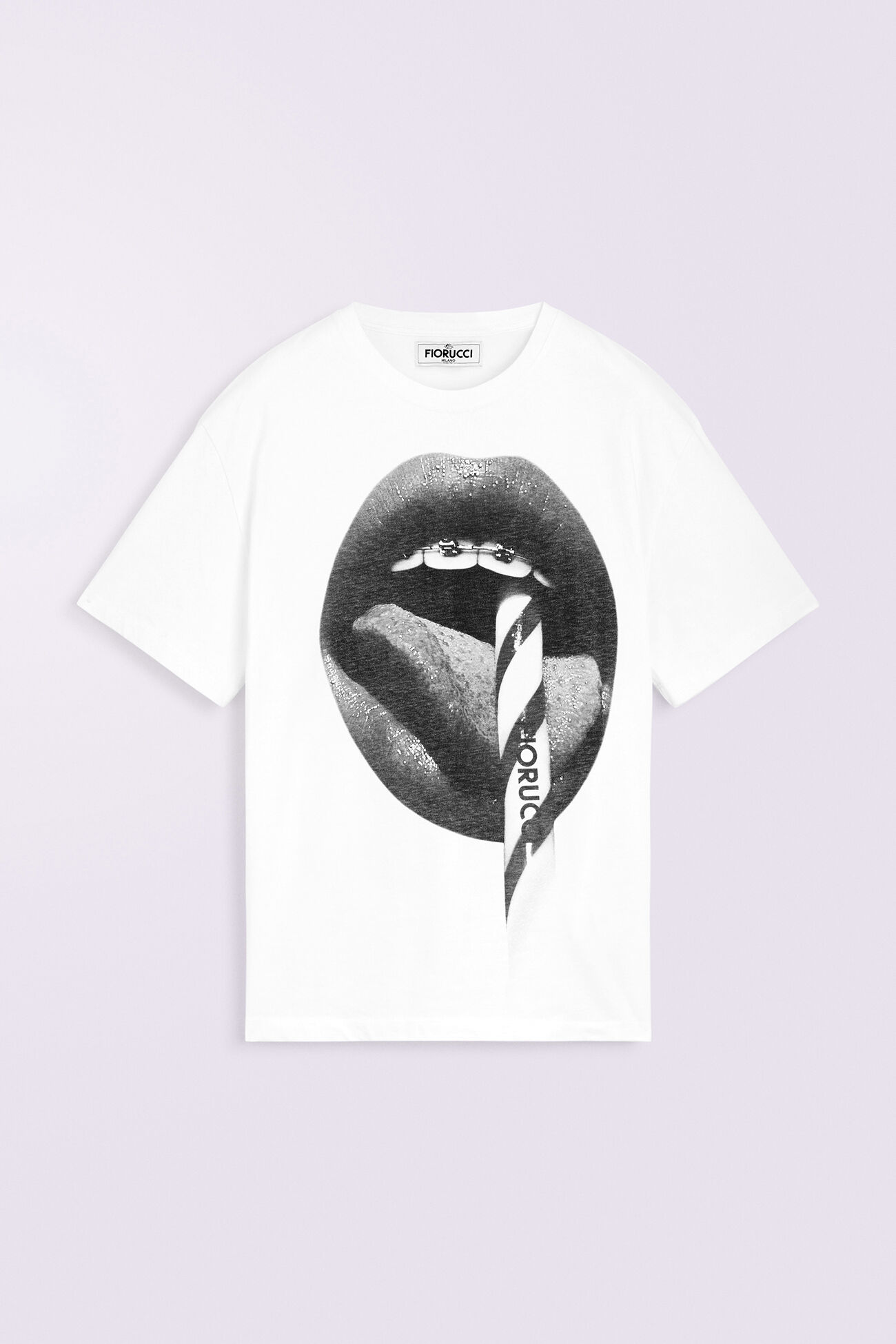 Unisex Mouth Graphic T-Shirt White