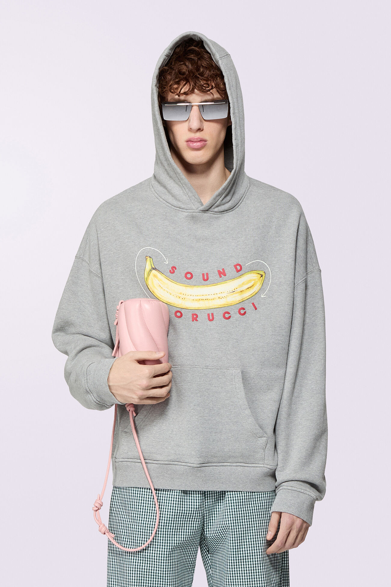 Unisex Banana Sound Hoodie Grey